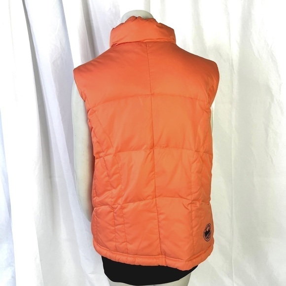 WINDRIVER REVERSIBLE PEACH  BROWN PUFFER SLEEVELESS JACKET FEATHER WOMEN SIZE XL - Picture 7 of 15